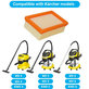 Filtro piatto per Kärcher WD-seriess, MV-seriess, KWD-seriess