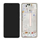 Schermo per Samsung A53 5G A536B, Awesome White, Vetro touch con cornice, GH82-28024B, GH82-28025B, Genuine Service Pack