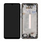 Schermo per Samsung A33 5G A336B, Black, Vetro touch con cornice, GH82-28143A, GH82-28144A, Genuine Service Pack