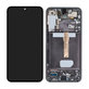 Schermo per Samsung S22 Plus S906B, Phantom Black, Vetro touch con cornice, GH82-27500A, GH82-27501A, Genuine Service Pack