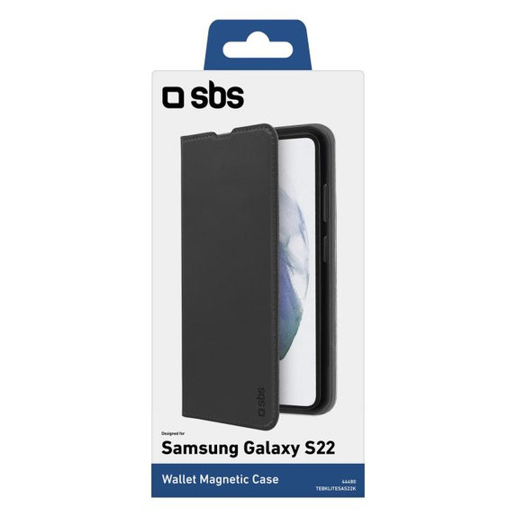 Custodia Book Wallet Lite per Samsung S22, Black, SBS