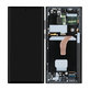 Schermo per Samsung S22 Ultra S908B, Graphite, Vetro touch con cornice, GH82-27488E, GH82-27489E, Genuine Service Pack