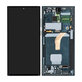 Schermo per Samsung S22 Ultra S908B, Green, Vetro touch con cornice, GH82-27489D, GH82-27488D, Genuine Service Pack