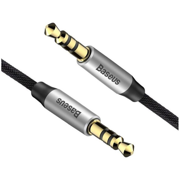 Cavo AUX 1m, Silver/Black, Baseus