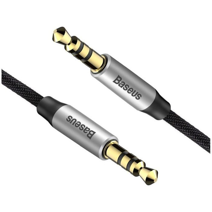 Cavo AUX 1m, Silver/Black, Baseus