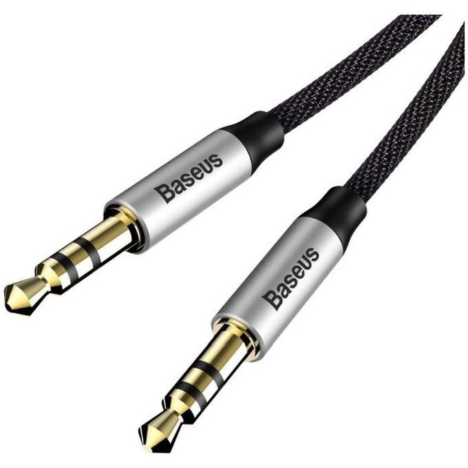 Cavo AUX 1m, Silver/Black, Baseus