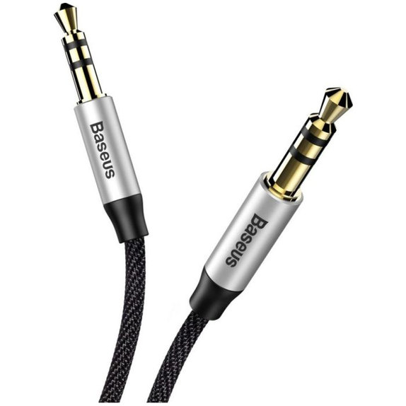 Cavo AUX 1m, Silver/Black, Baseus