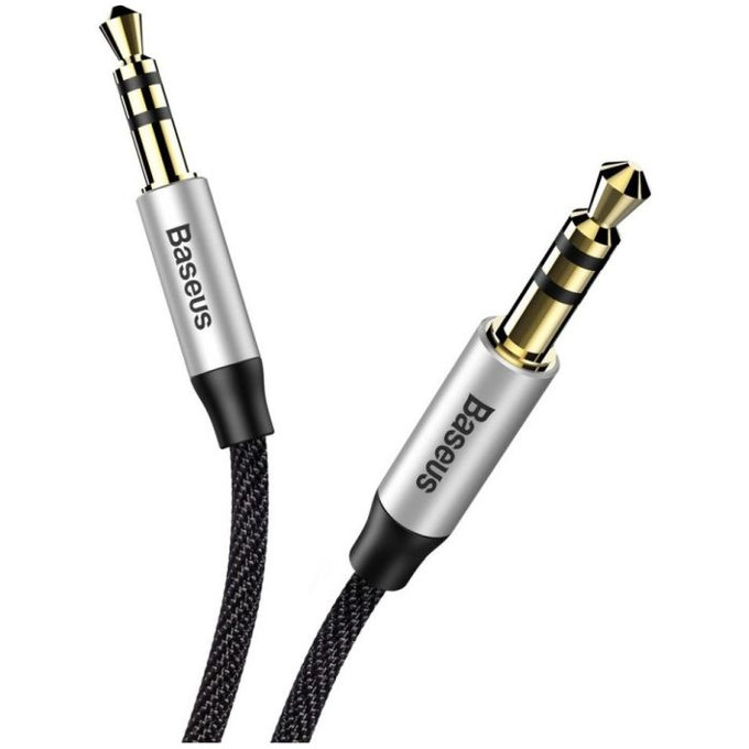 Cavo AUX 1m, Silver/Black, Baseus
