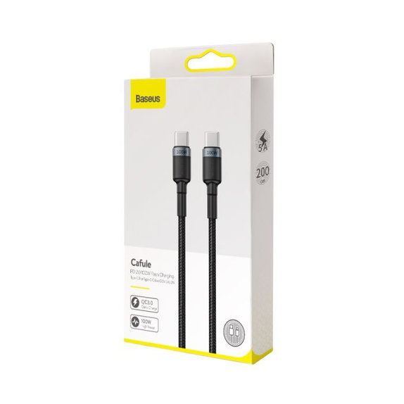 Cavo da USB-C a USB-C 2m, Black, Baseus