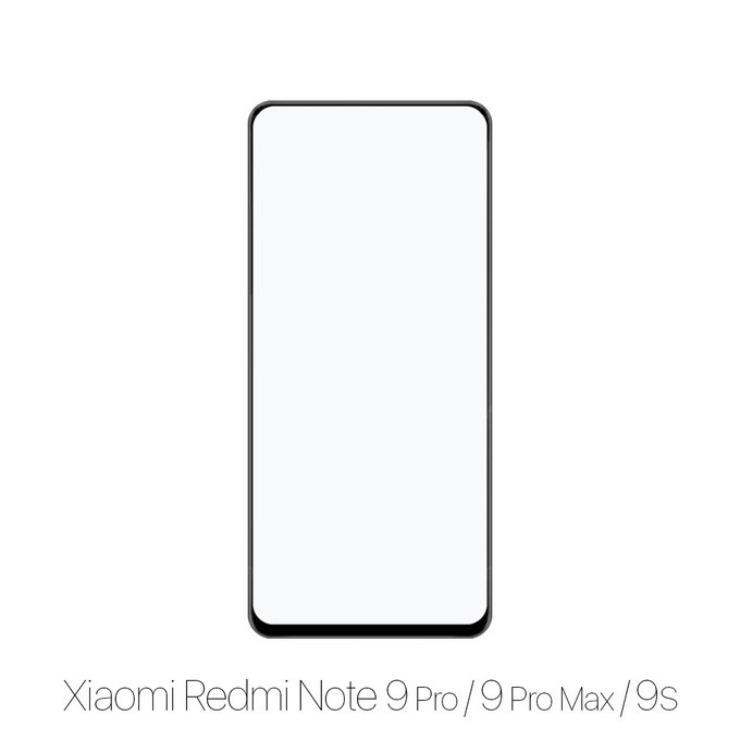 Vetro temperato FullCase per Xiaomi Redmi Note 9 Pro, 9 Pro Max, 9S, FixPremium