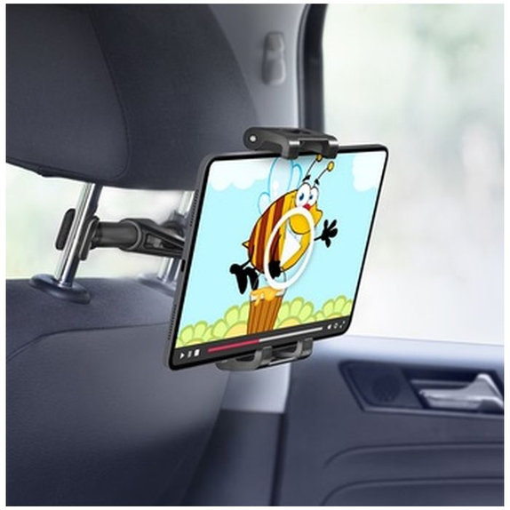 Supporto da poggiatesta Pro per smartphone e tablet fino a 12.9", Black, SBS