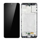 Schermo per Samsung A31 A315F, Prism Crush Black, Vetro touch con cornice