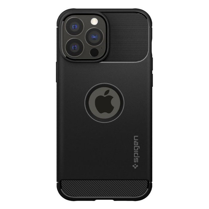 Custodia Rugged Armor per iPhone 13 Pro Max, Black, Spigen