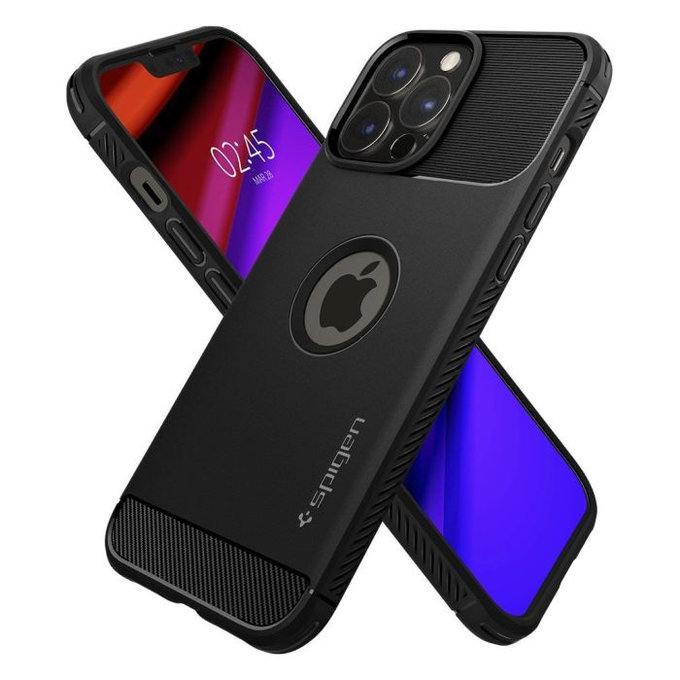 Custodia Rugged Armor per iPhone 13 Pro Max, Black, Spigen