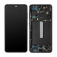 Schermo per Samsung S21 FE G990B, Black, Vetro touch con cornice