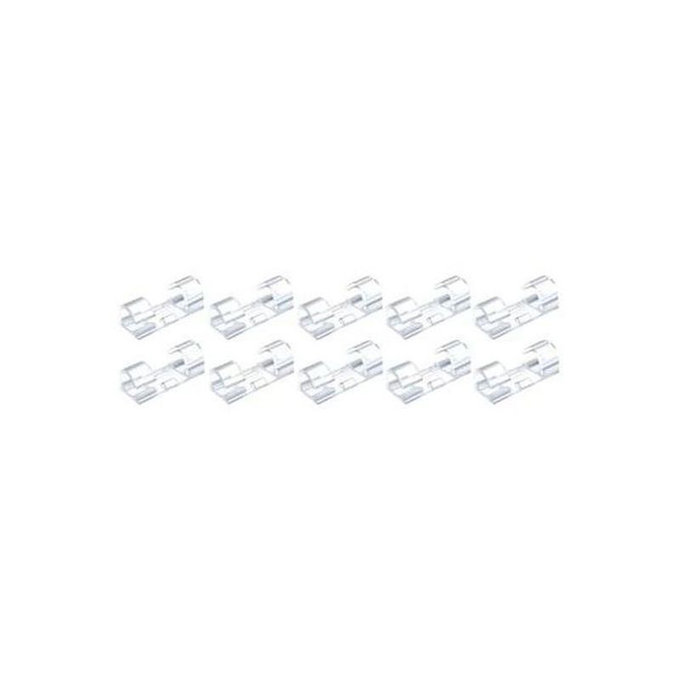 Set di 10 clip organizzacavi, Transparent, FixPremium