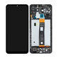 Schermo per Samsung A04S A047F, Black, Vetro touch con cornice, GH82-29805A, GH82-29806A, Genuine Service Pack