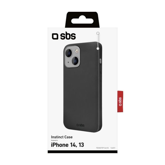 Custodia Instinct per iPhone 14/13, Black, SBS
