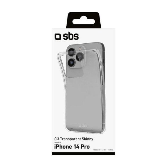 Custodia Skinny per iPhone 14 Pro, Transparent, SBS