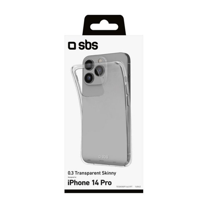 Custodia Skinny per iPhone 14 Pro, Transparent, SBS