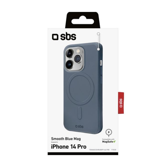 Custodia Smooth Mag con MagSafe per iPhone 14 Pro, Blue, SBS