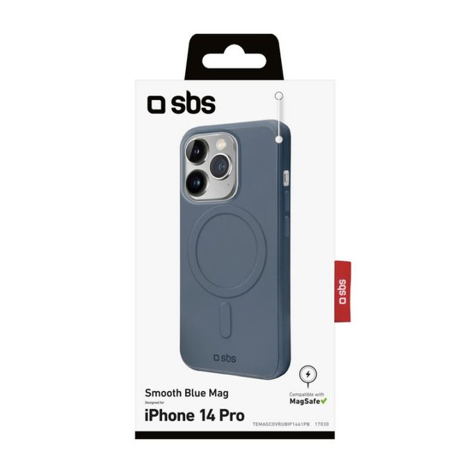 Custodia Smooth Mag con MagSafe per iPhone 14 Pro, Blue, SBS