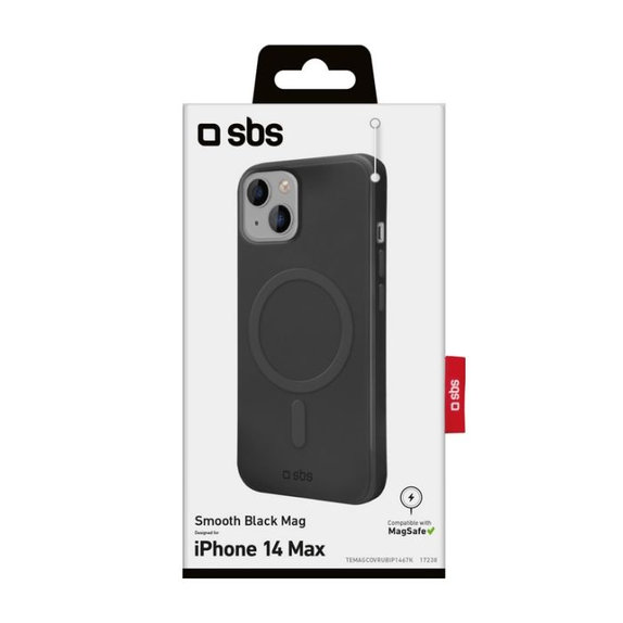 Custodia Smooth Mag con MagSafe per iPhone 14 Plus, Black, SBS