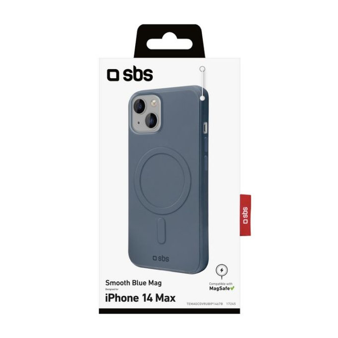 Custodia Smooth Mag con MagSafe per iPhone 14 Plus, Blue, SBS