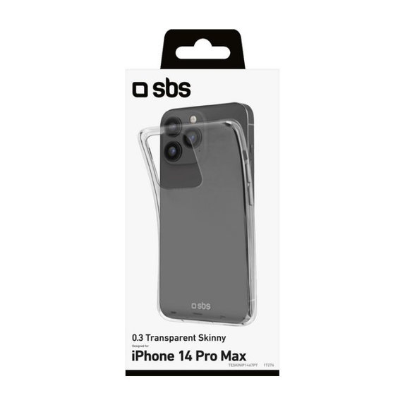 Custodia Skinny per iPhone 14 Pro Max, Transparent, SBS