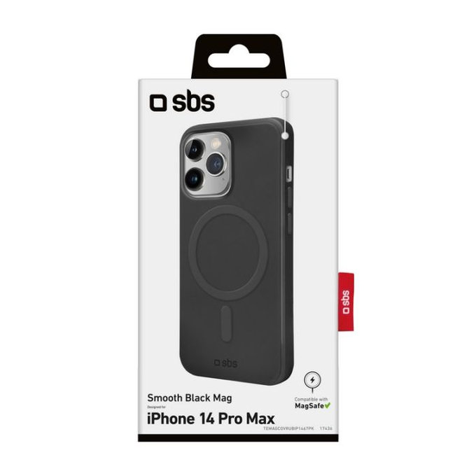 Custodia Smooth Mag con MagSafe per iPhone 14 Pro Max, Black, SBS
