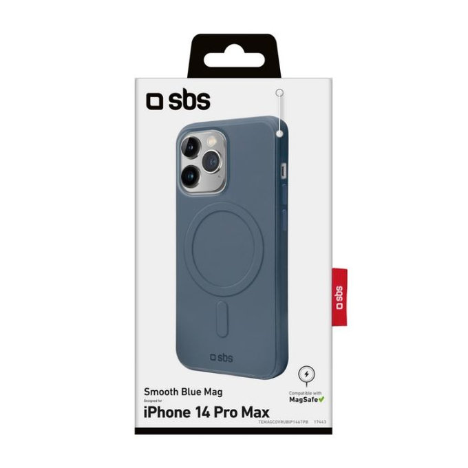 Custodia Smooth Mag con MagSafe per iPhone 14 Pro Max, Blue, SBS