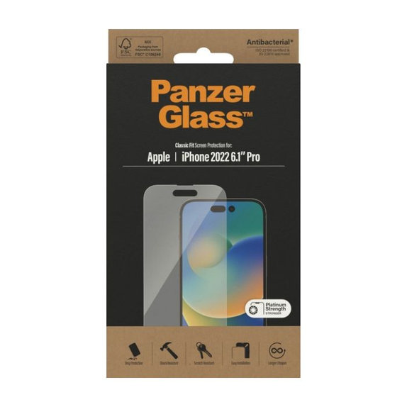Vetro temperato AB per iPhone 14 Pro, PanzerGlass