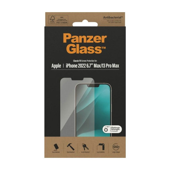 Vetro temperato AB per iPhone 13 Pro Max, 14 Plus, PanzerGlass