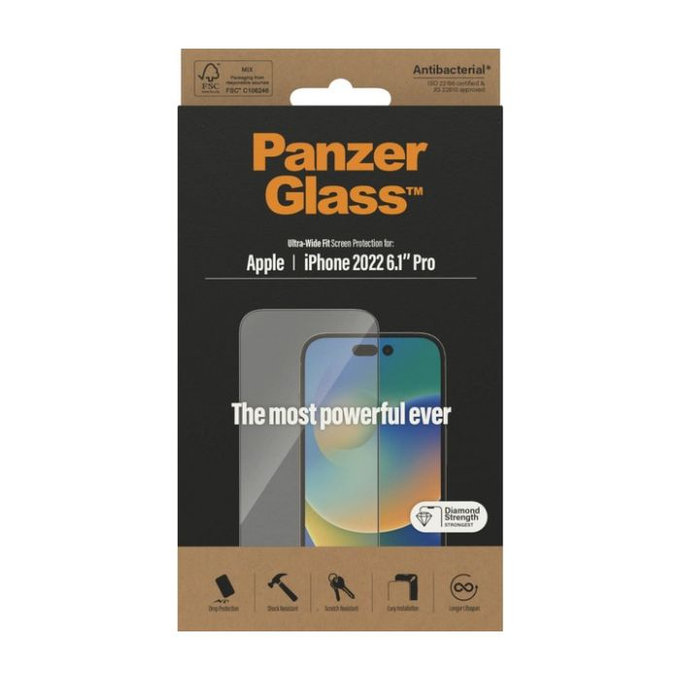 Vetro temperato UWF AB per iPhone 14 Pro, PanzerGlass