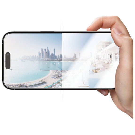 Vetro temperato UWF Anti-Reflective AB con applicatore per iPhone 14 Pro, Nero, PanzerGlass