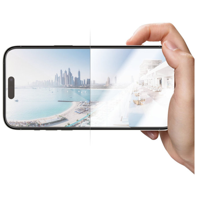 Vetro temperato UWF Anti-Reflective AB con applicatore per iPhone 14 Pro Max, Nero, PanzerGlass