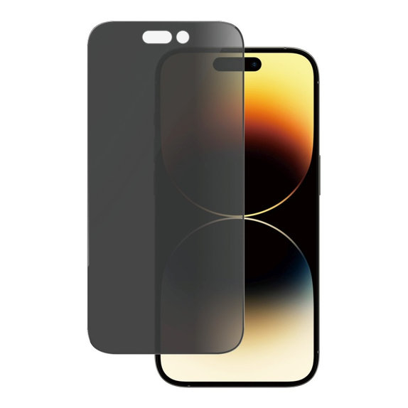 Vetro temperato UWF Privacy AB con applicatore per iPhone 14 Pro, Nero, PanzerGlass