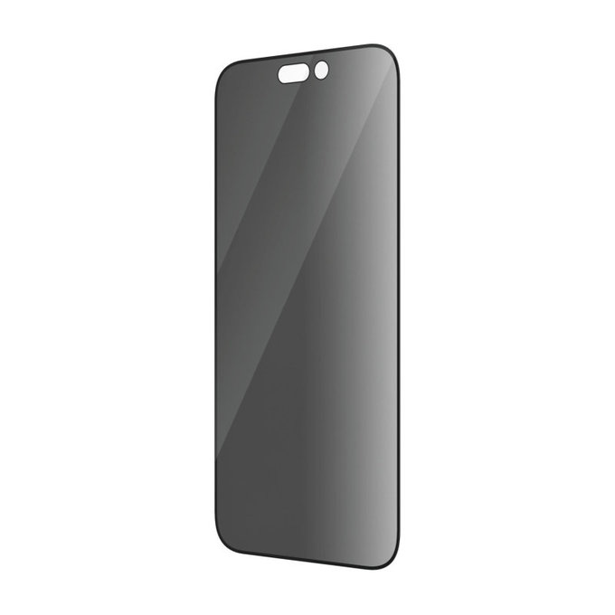 Vetro temperato UWF Privacy AB con applicatore per iPhone 14 Pro, Nero, PanzerGlass
