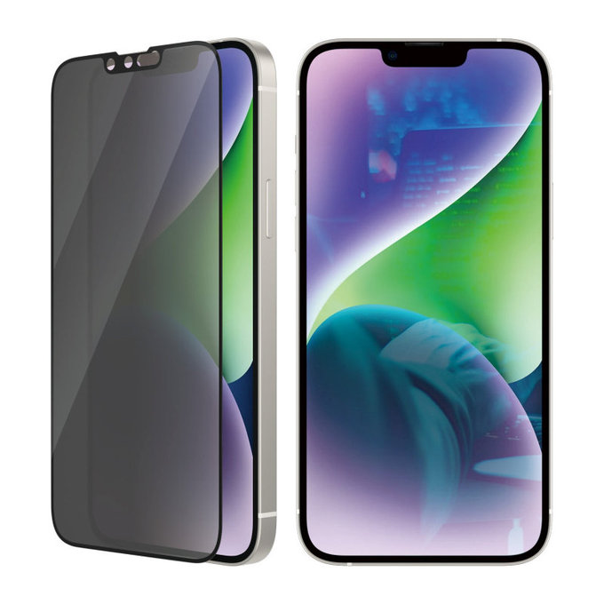 Vetro temperato UWF Privacy AB con applicatore per iPhone 14 Plus/13 Pro Max, Nero, PanzerGlass