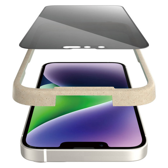 Vetro temperato UWF Privacy AB con applicatore per iPhone 14 Plus/13 Pro Max, Nero, PanzerGlass