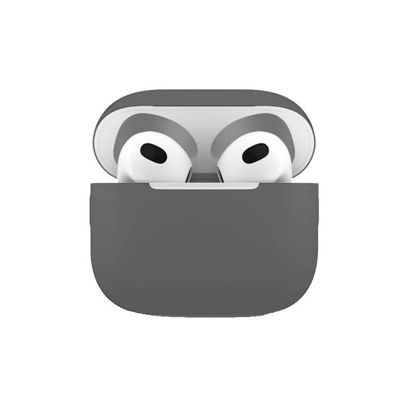 Custodia in silicone per AirPods 3, Space Grey, FixPremium