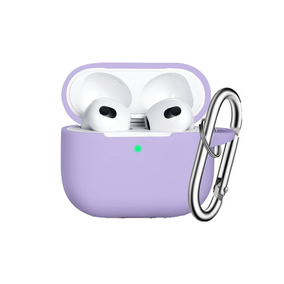 Custodia in silicone per AirPods 3, Lila, FixPremium