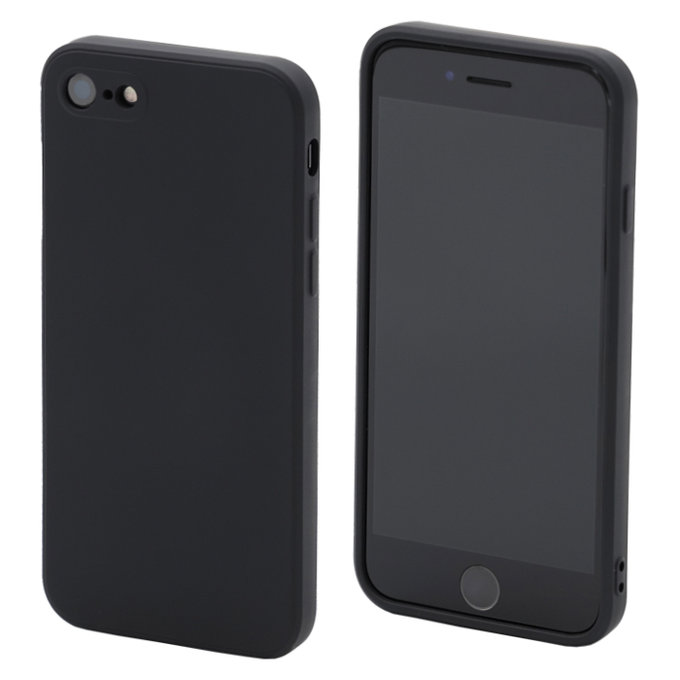 Custodia in silicone per iPhone 7, 8, SE 2020, SE 2022, Black, FixPremium