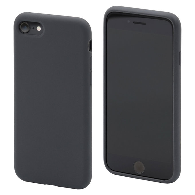 Custodia in silicone per iPhone 7, 8, SE 2020, SE 2022, Space Grey, FixPremium