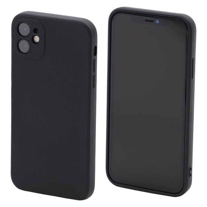 Custodia in silicone per iPhone 11, Black, FixPremium