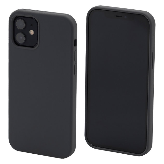 Custodia in silicone per iPhone 12, space gray, FixPremium