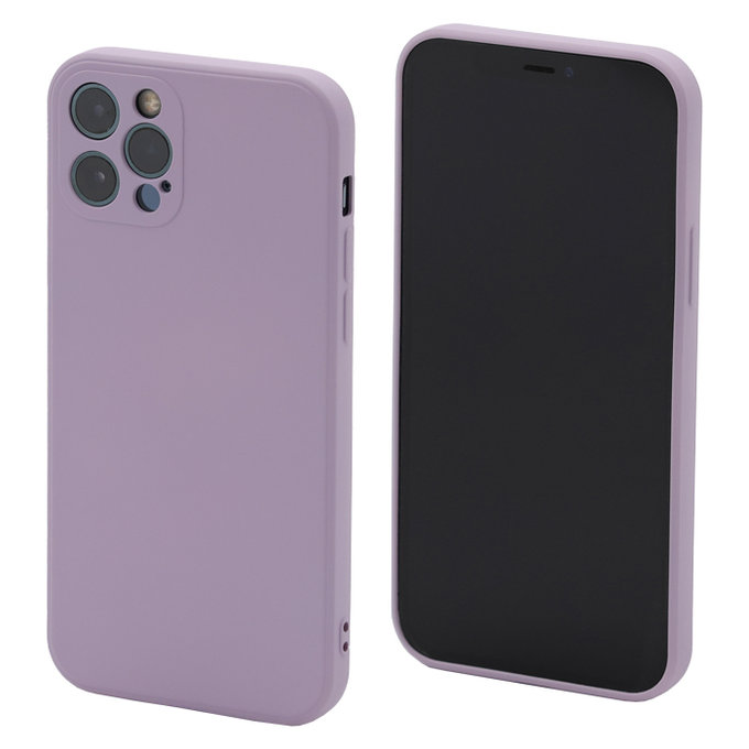 Custodia in silicone per iPhone 12 Pro, Purple, FixPremium