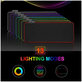 Tappetino per mouse e tastiera con RGB 90x40cm, Black, FixPremium