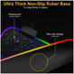 Tappetino per mouse e tastiera con RGB 90x40cm, Black, FixPremium