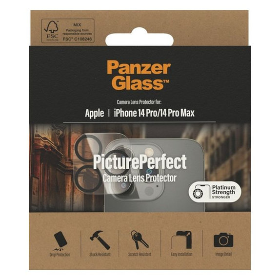 Protezione obiettivo fotocamera posteriore PicturePerfect per iPhone 14 Pro, 14 Pro Max, Transparent, PanzerGlass